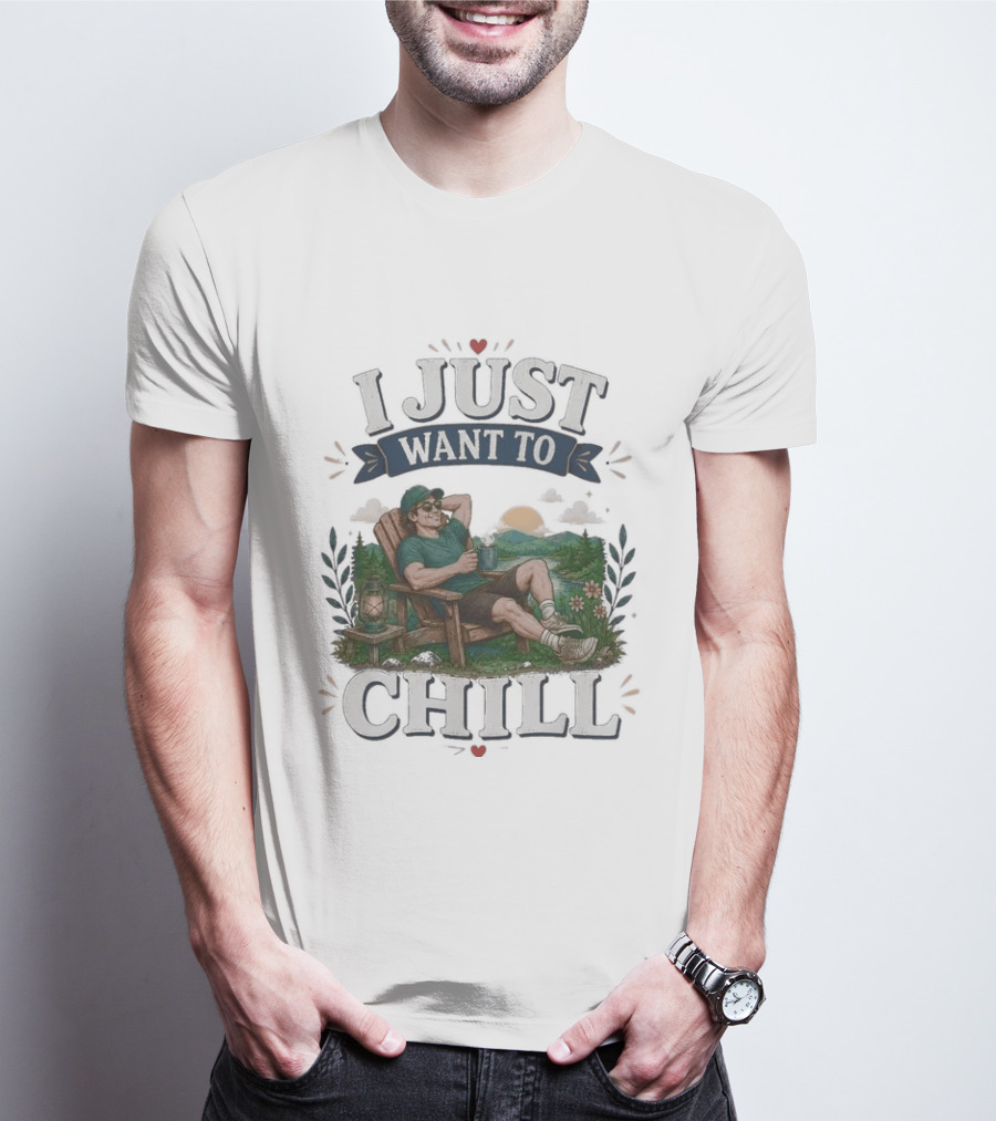 I Just Want To Chill Sunset Relaxation Scene T-Shirt