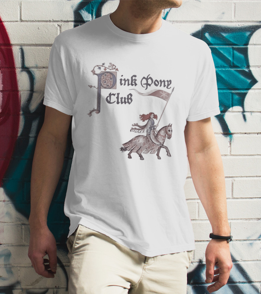 Pink Pony Club Chappell Roan Medieval Horse Rider T-Shirt