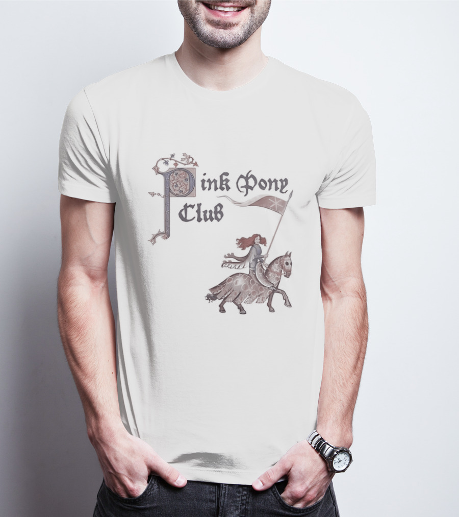 Pink Pony Club Chappell Roan Medieval Horse Rider T-Shirt
