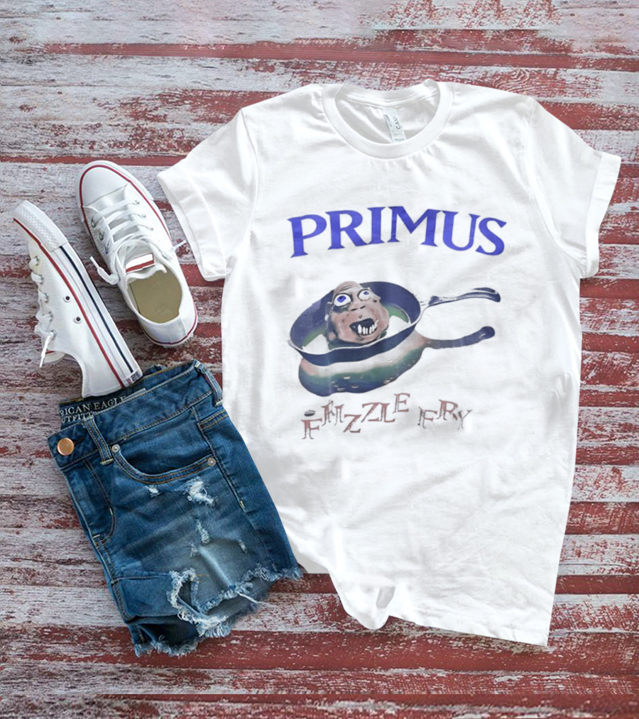 PRIMUS Frizzle Fry Album Art Pan With Face T-Shirt
