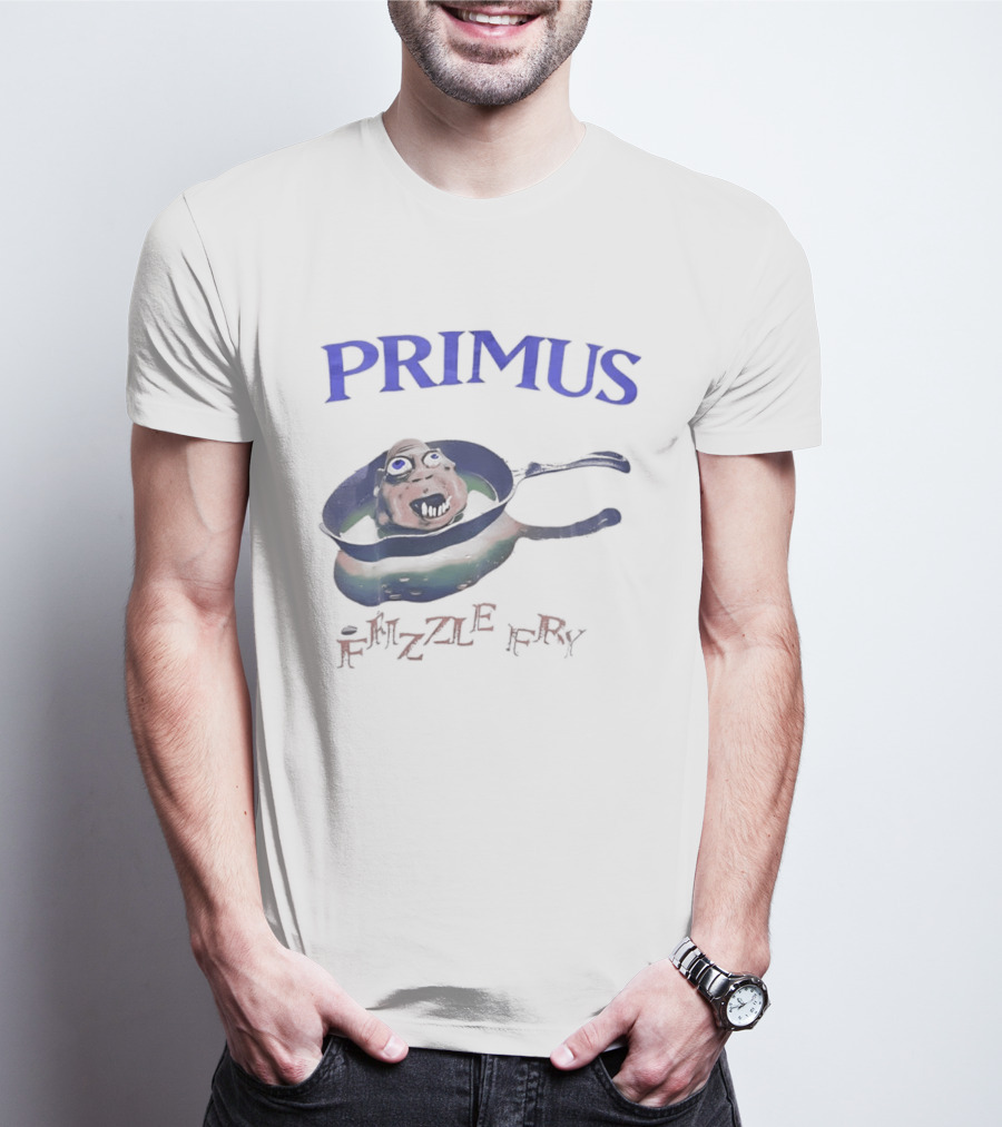 PRIMUS Frizzle Fry Album Art Pan With Face T-Shirt