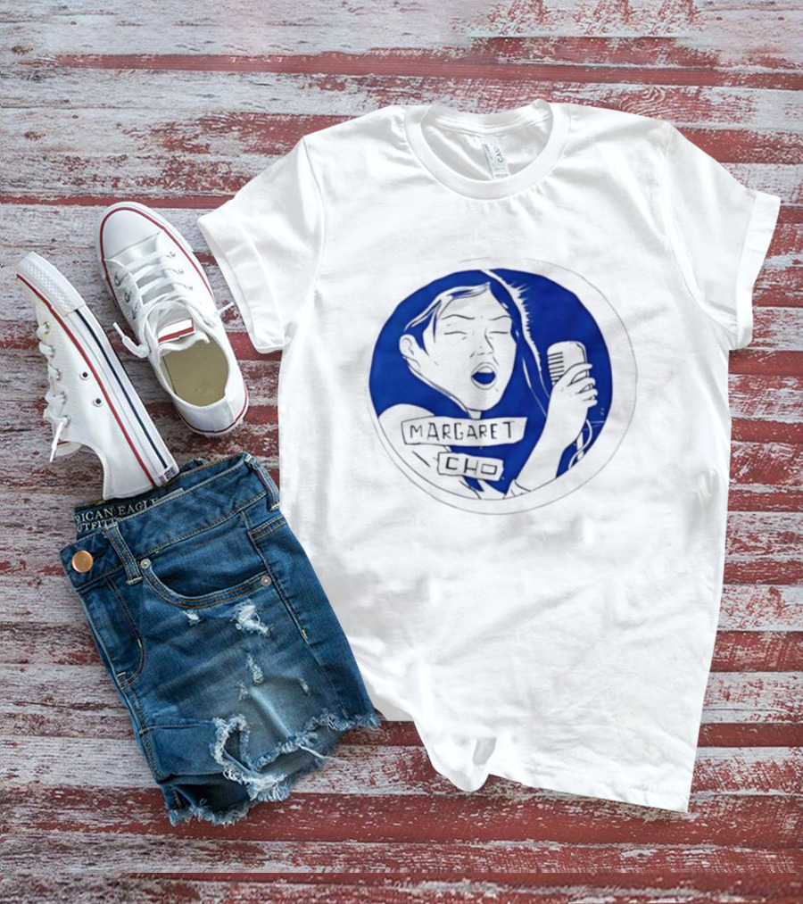Margaret Cho Comedian Ink Sketch Microphone Drawing T-Shirt