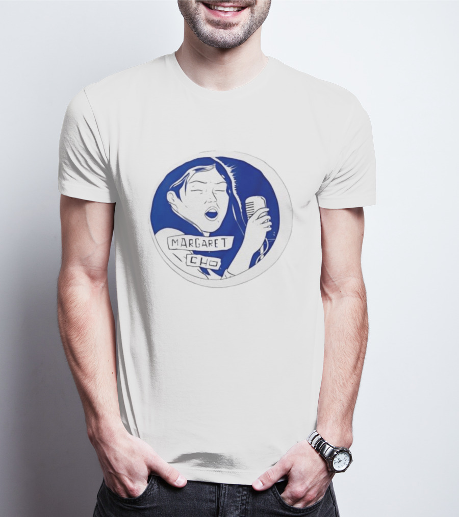 Margaret Cho Comedian Ink Sketch Microphone Drawing T-Shirt