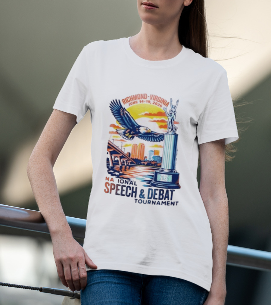 Richmond Virginia National Speech And Debate Tournament June 14 19 2026 Eagle Bridge Statue T-Shirt