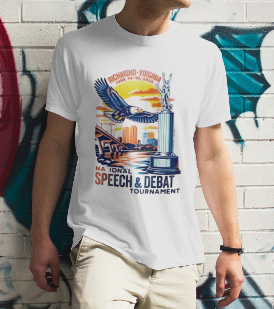 Richmond Virginia National Speech And Debate Tournament June 14 19 2026 Eagle Bridge Statue T-Shirt