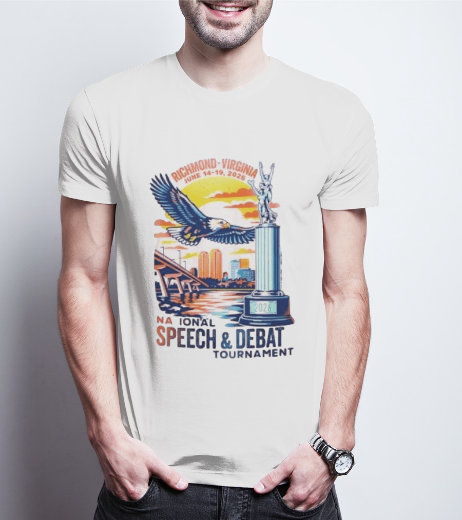 Richmond Virginia National Speech And Debate Tournament June 14 19 2026 Eagle Bridge Statue T-Shirt