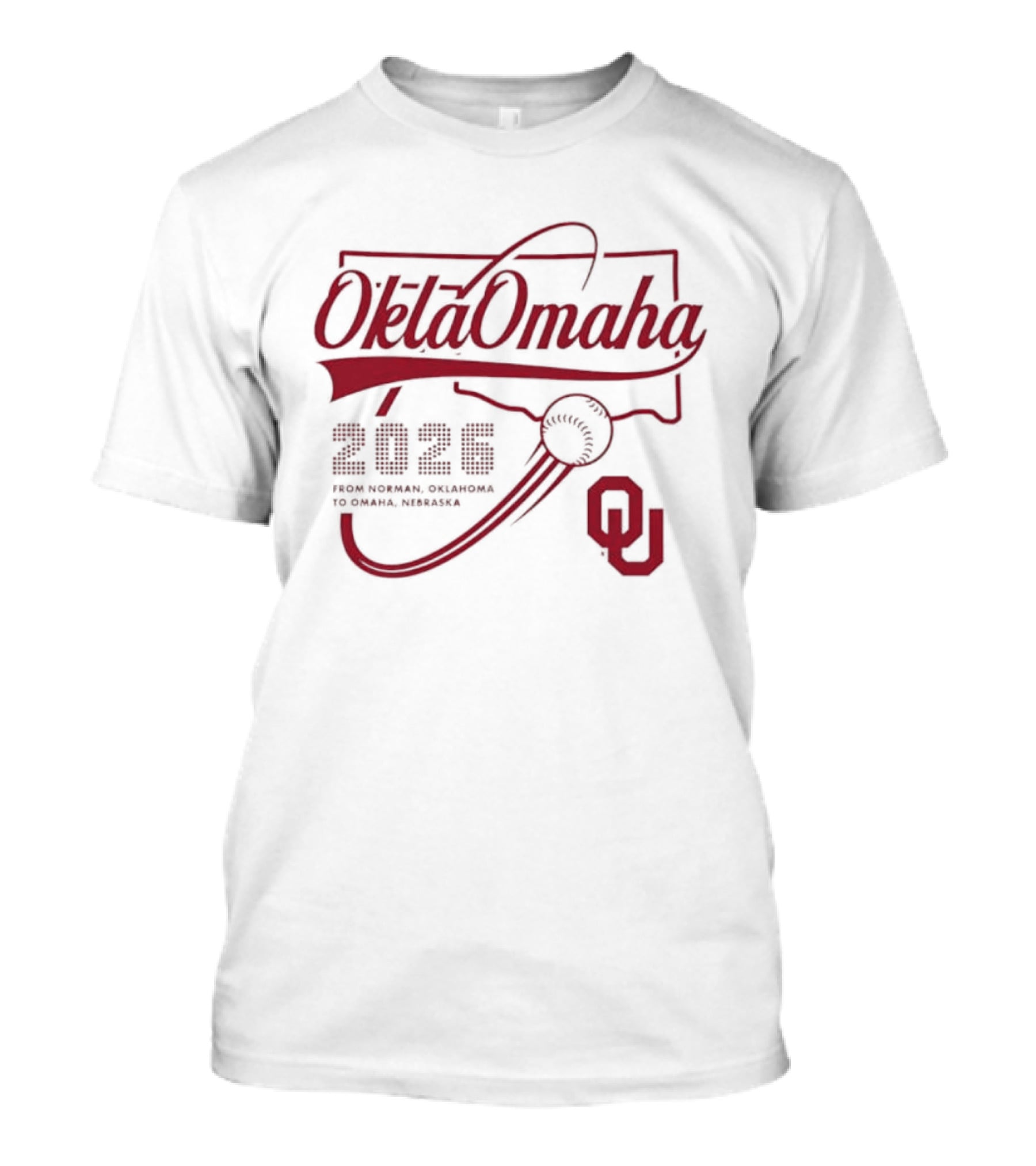 Oklahoma Sooners OklahOmaha 2026 NCAA Journey Norman To Omaha OU T-Shirt