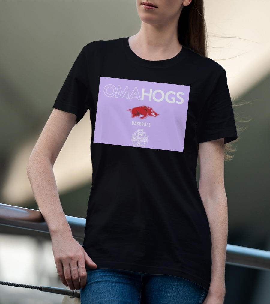Omahogs Baseball Arkansas 2026 NCAA College World Series T-Shirt
