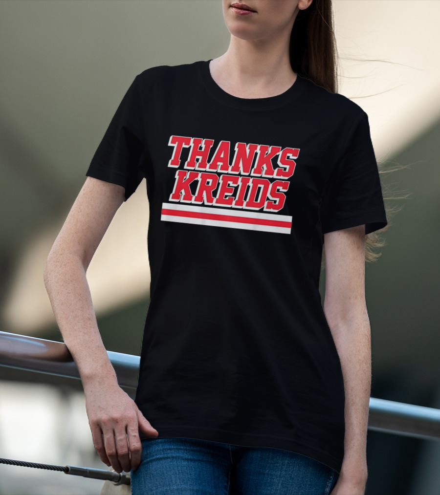 Chris Kreider Thanks Kreids Red And White Text Recognition T-Shirt
