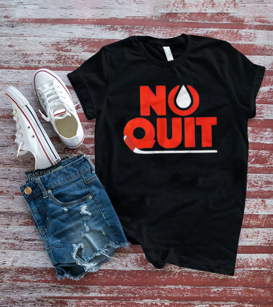 Edmonton No Quit Hockey Stick T-Shirt