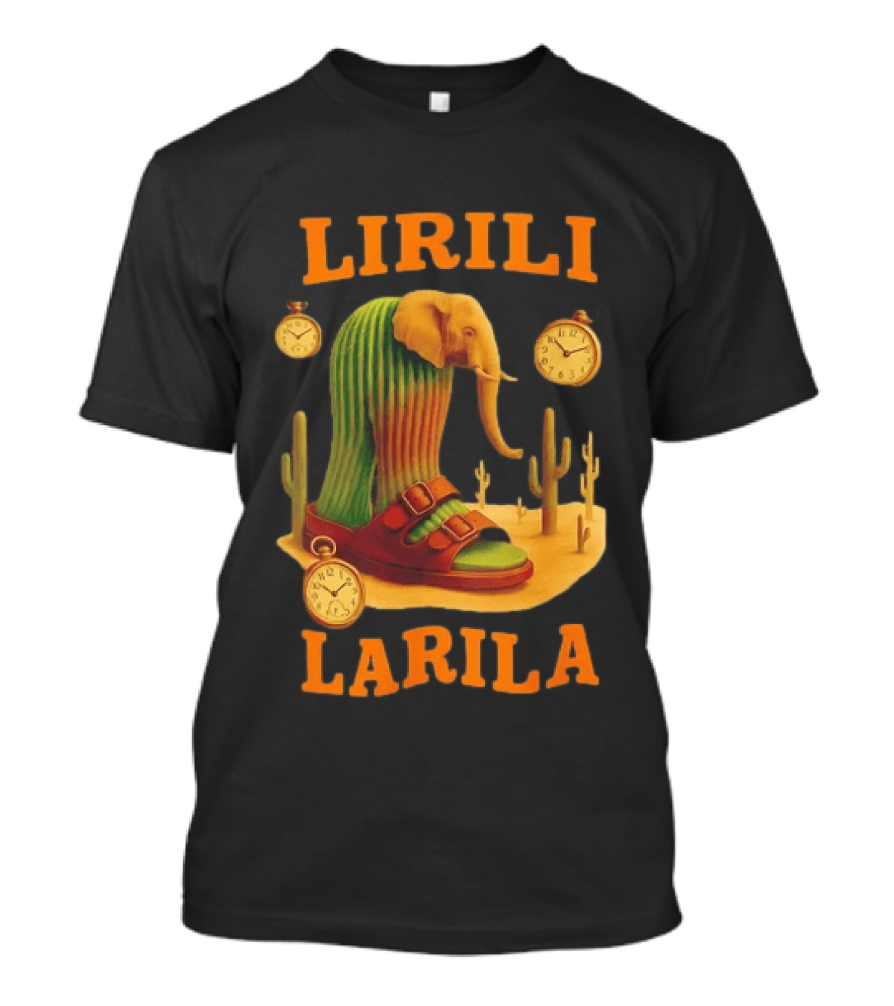 Lirili Larila Elephant Cactus Surreal Art Italian Brand T-Shirt