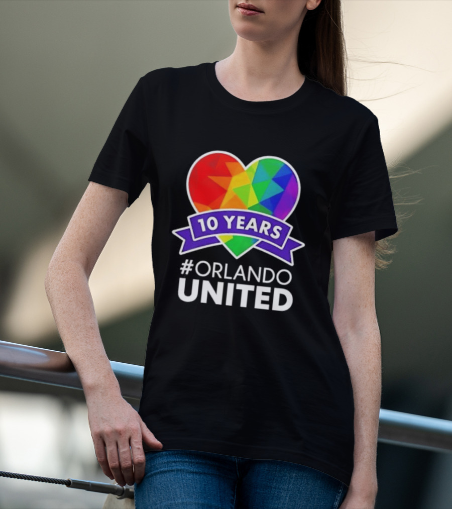 Noah Kahan 10 Years Orlando United Pride Rainbow Heart T-Shirt