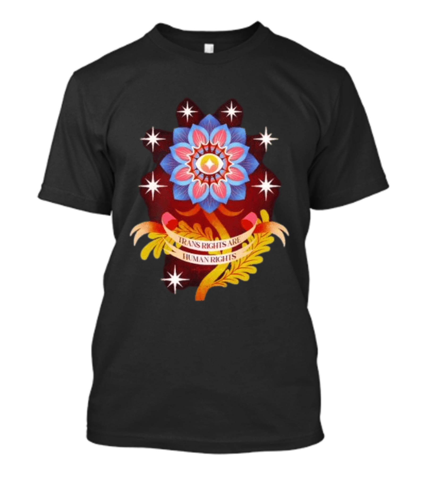 Trans Rights Are Human Rights Eye Floral Pride LGBT T-Shirt
