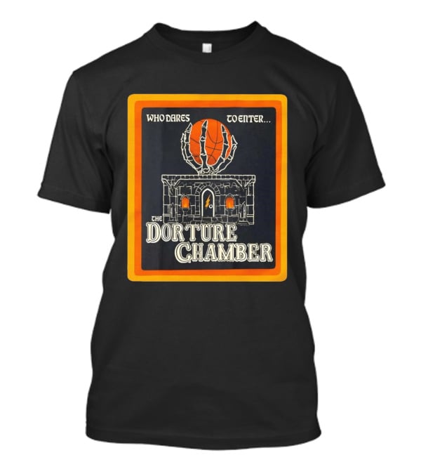 Who Dares To Enter The Dorture Chamber Basketball Spooky Castle T-Shirt