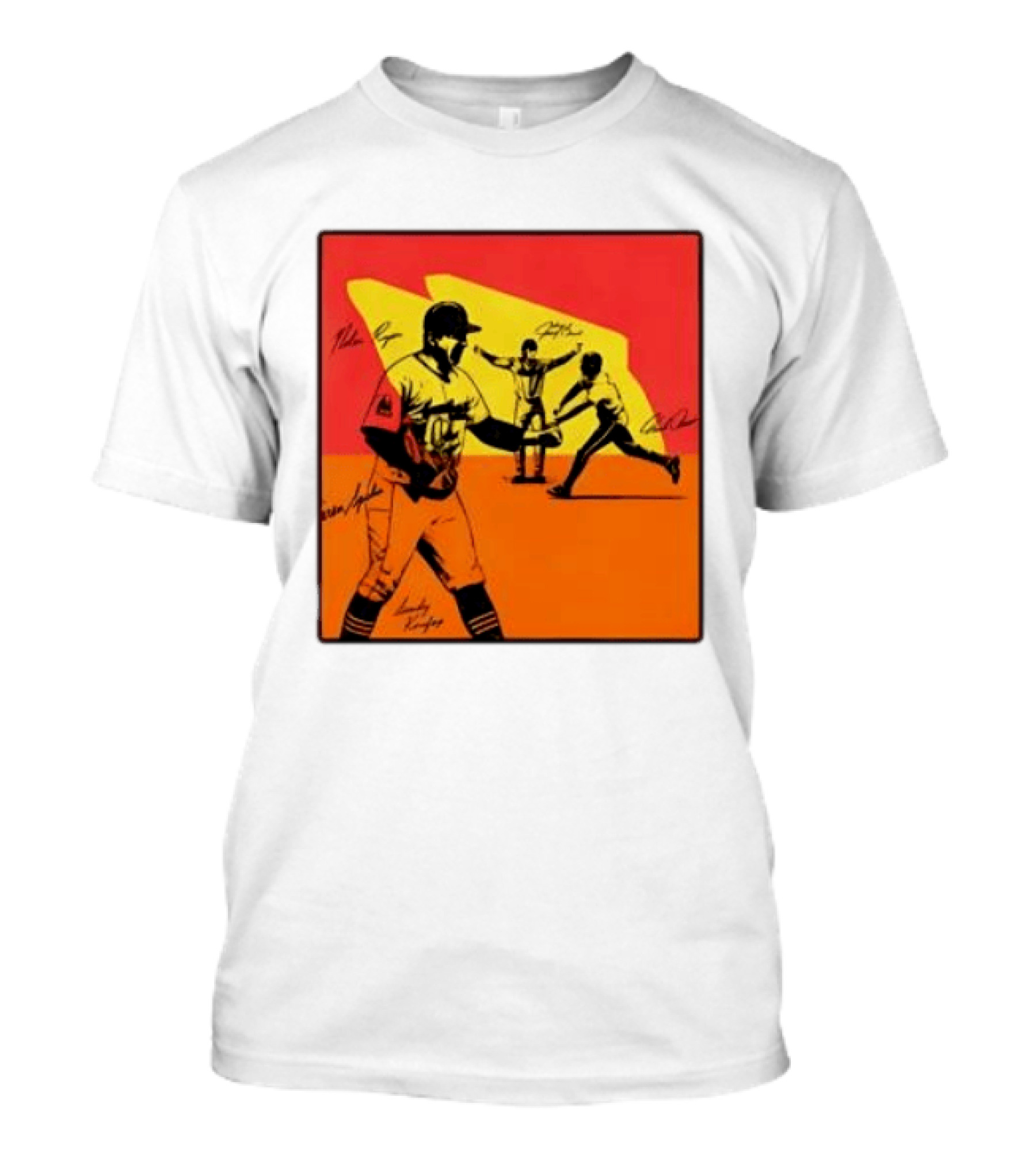 Cleveland Guardians Baseball Team Players Signatures Dynamic T-Shirt