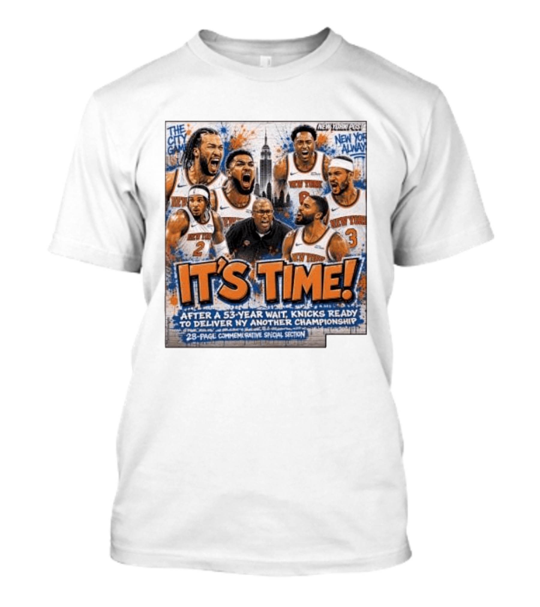 New York Knicks Time Championship Celebration City Game 53 Year Wait T-Shirt