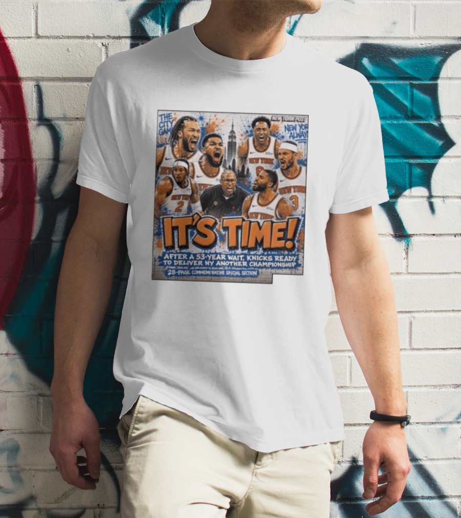 New York Knicks Time Championship Celebration City Game 53 Year Wait T-Shirt