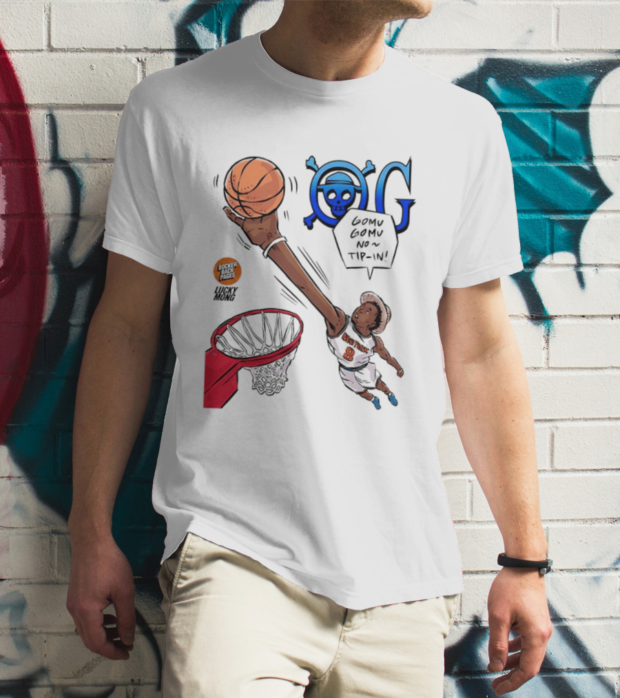 Kemba Walker New York Knicks Gomu Gomu No Tip In Basketball Manga T-Shirt