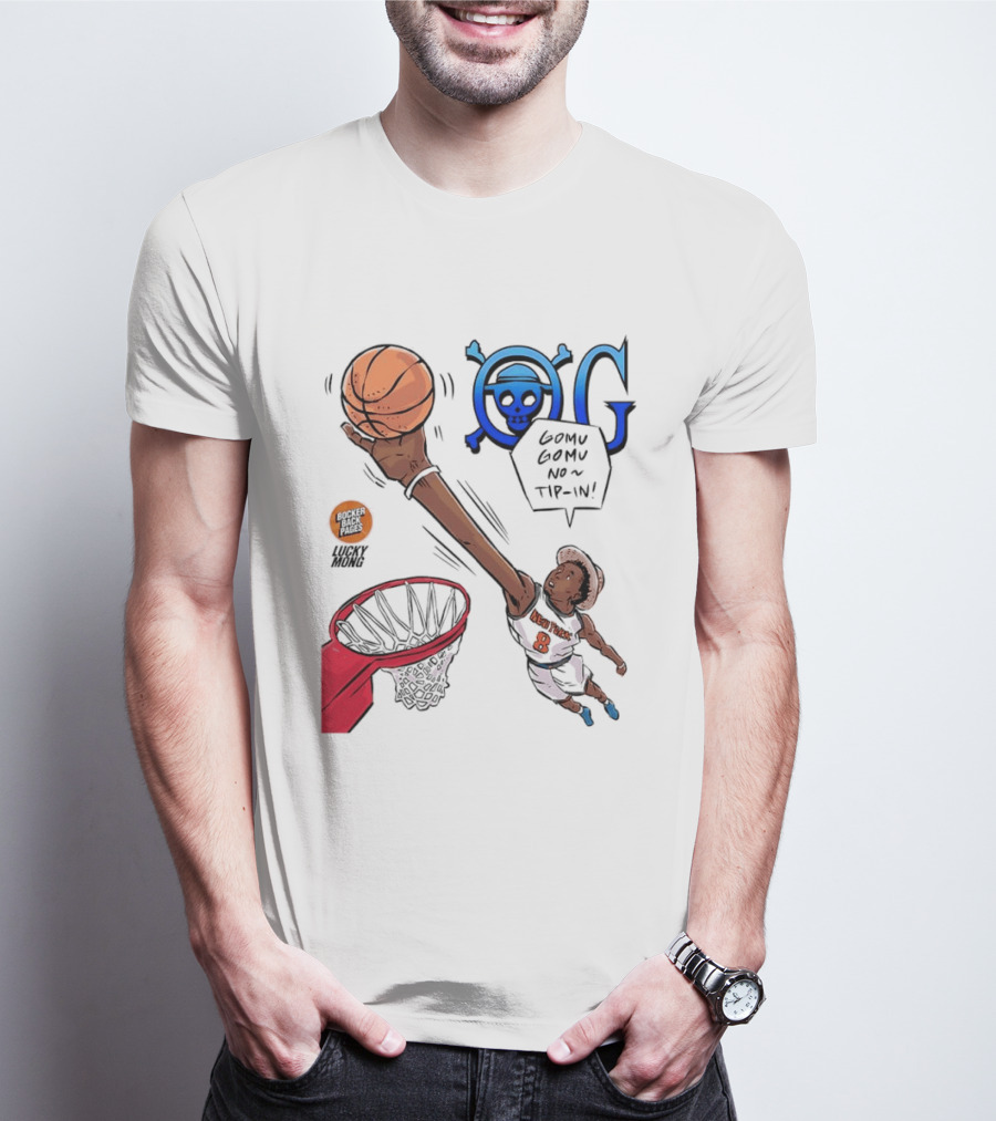 Kemba Walker New York Knicks Gomu Gomu No Tip In Basketball Manga T-Shirt