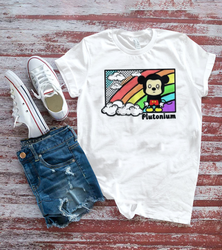 Rainbow Tears Plutonium Pride Mickey Mouse T-Shirt