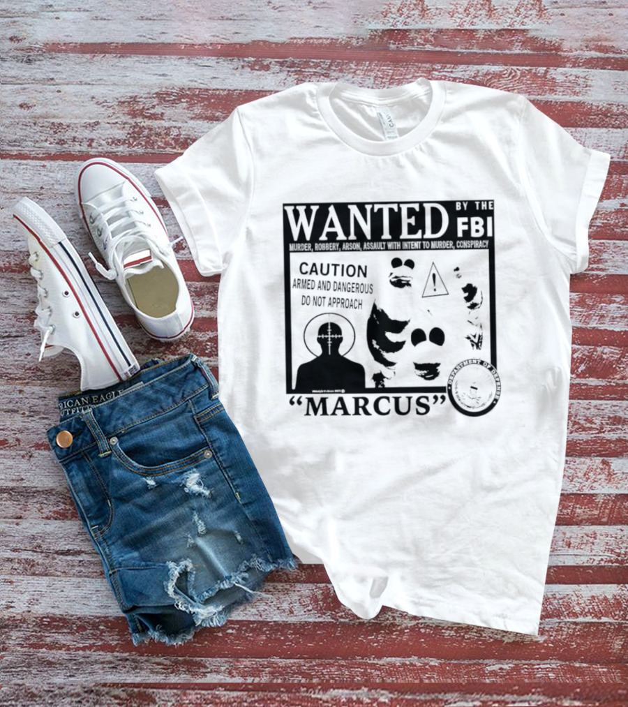 WANTED FBI Caution Marcus Cactus T-Shirt