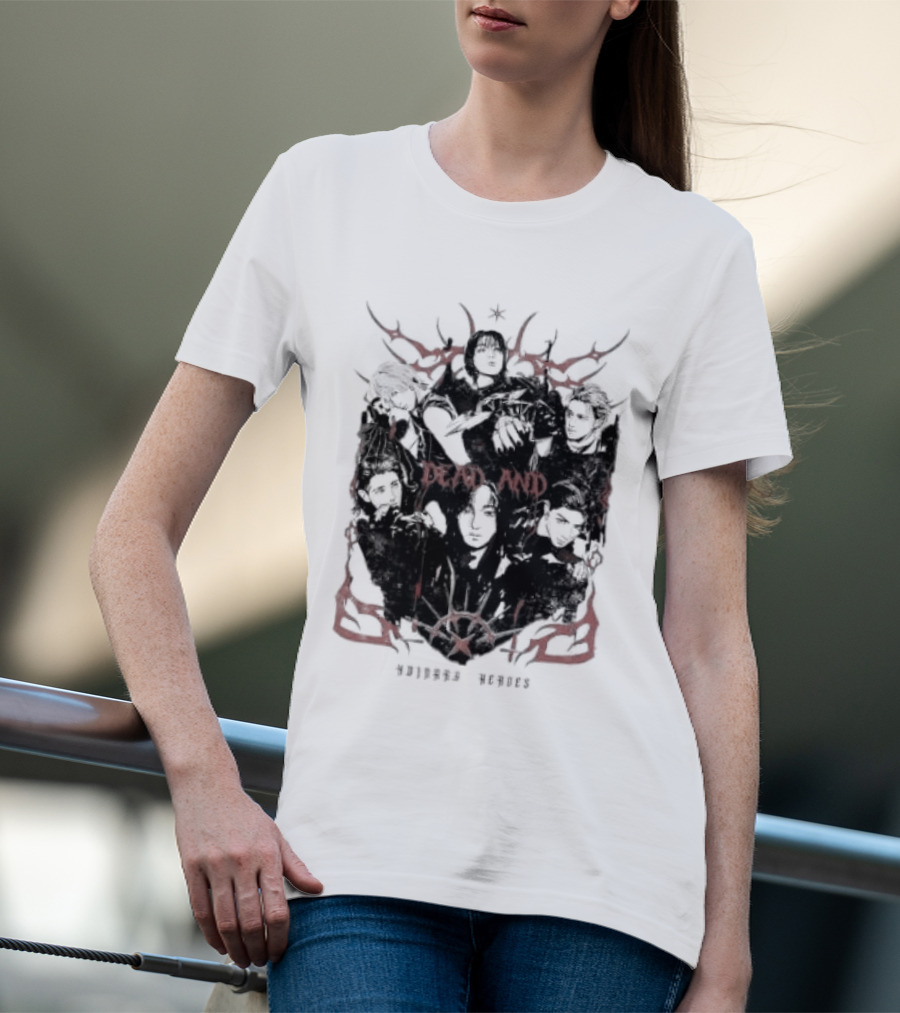 Xdinary Heroes Dead And Ordinary Heroes Dark Red Symbolic T-Shirt