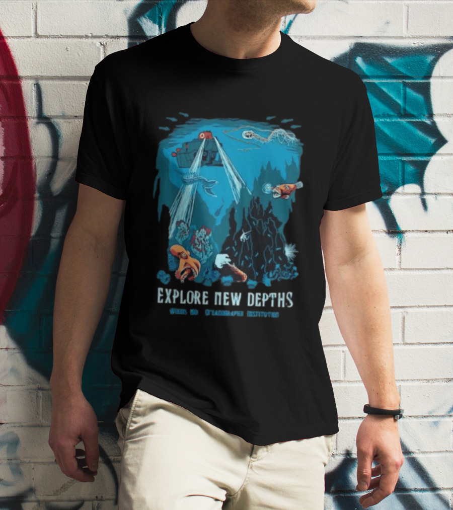 Explore New Depths Woods Hole Oceanographic Institution Submarine Adventure Ocean Exploration T-Shirt