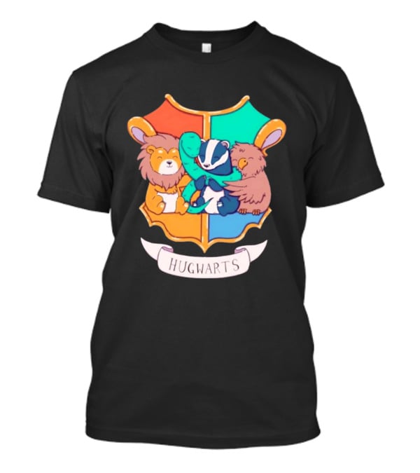 Hugwarts Lion Snake Badger Eagle T-Shirt