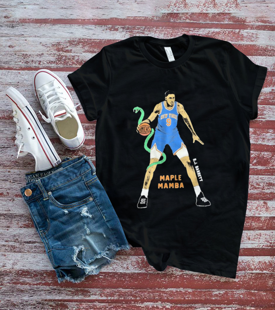 R.J. Barrett Knicks Maple Mamba Basketball Snake 9 T-Shirt