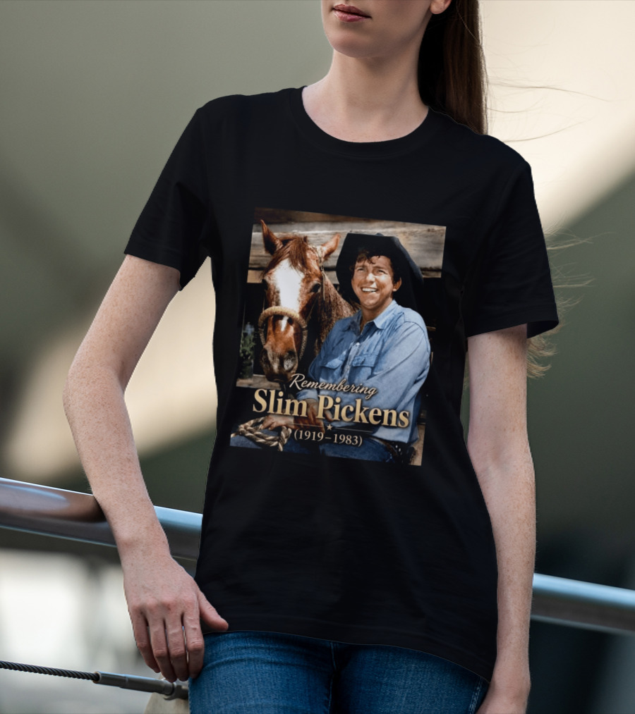 Remembering Slim Pickens 1919 1983 Cowboy T-Shirt