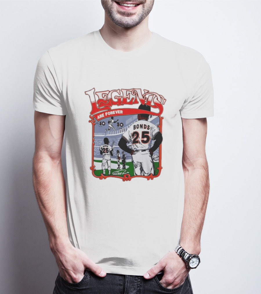 Barry Bonds Legends Are Forever San Francisco Giants 25 T-Shirt