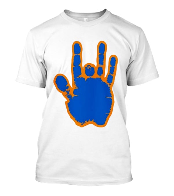 Florida Gators Blue And Orange Handprint Gesture T-Shirt
