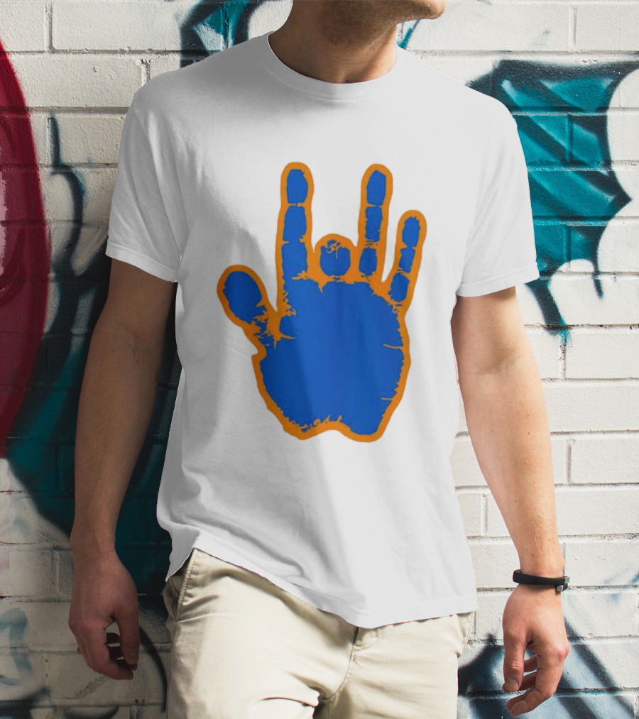 Florida Gators Blue And Orange Handprint Gesture T-Shirt