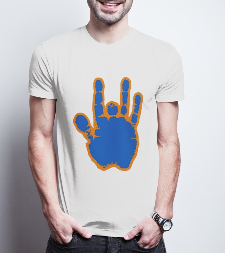 Florida Gators Blue And Orange Handprint Gesture T-Shirt
