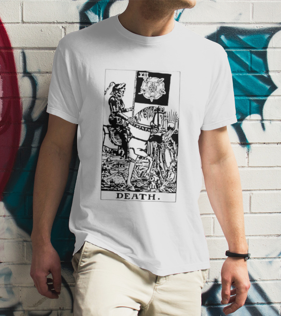 Death Rider Tarot Card Major Arcana XIII Skeleton Horseback T-Shirt