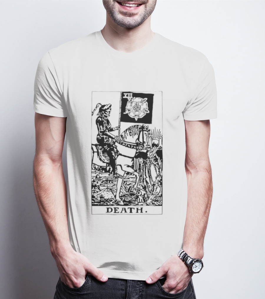 Death Rider Tarot Card Major Arcana XIII Skeleton Horseback T-Shirt
