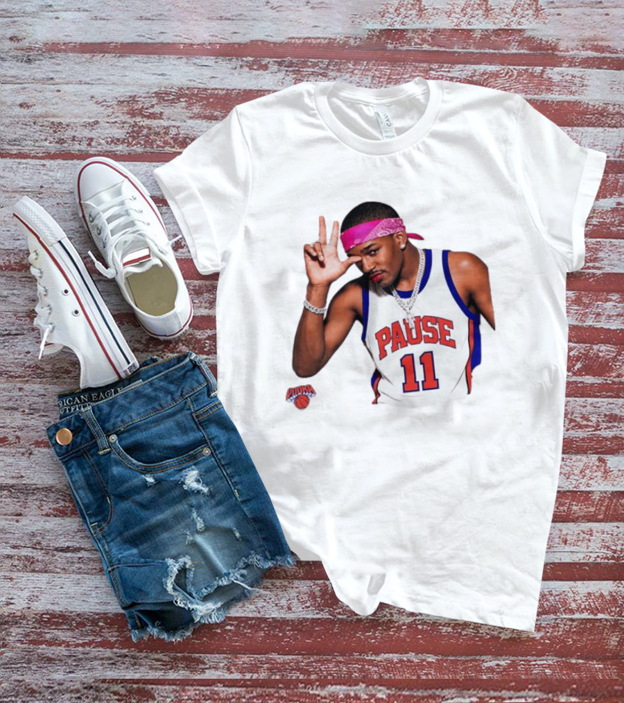 Pause Brunson 11 New York Knicks Basketball Icon Nodoka T-Shirt