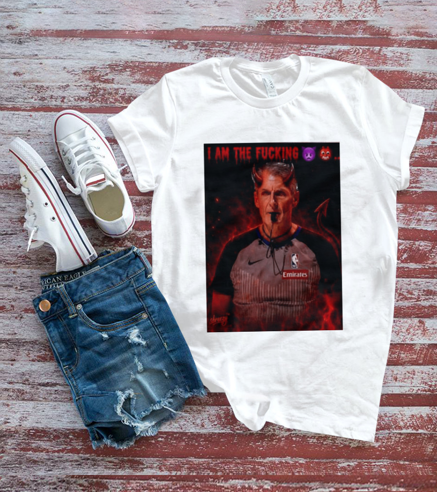 I Am The Fucking Emoji Devil Scott Foster NBA Referee Emirate T-Shirt