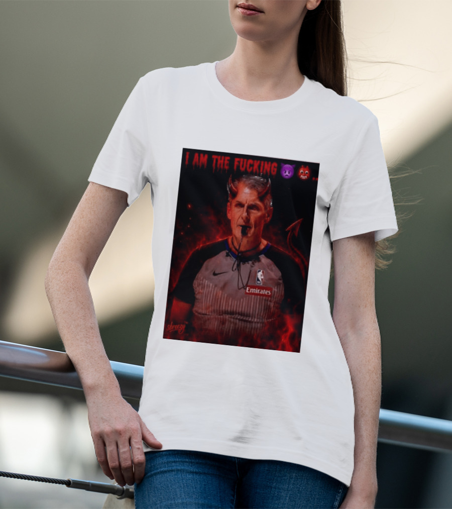I Am The Fucking Emoji Devil Scott Foster NBA Referee Emirate T-Shirt
