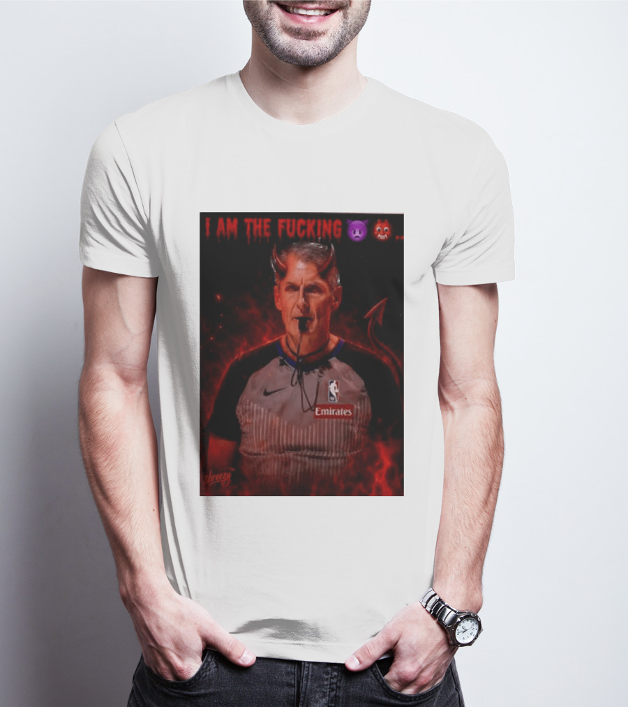 I Am The Fucking Emoji Devil Scott Foster NBA Referee Emirate T-Shirt