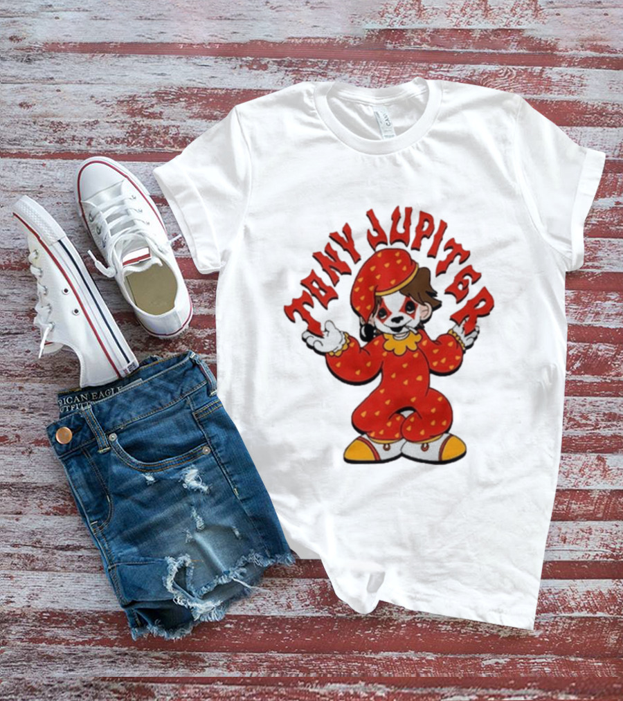 Tony Jupiter Clown Costume Red With White And Yellow T-Shirt