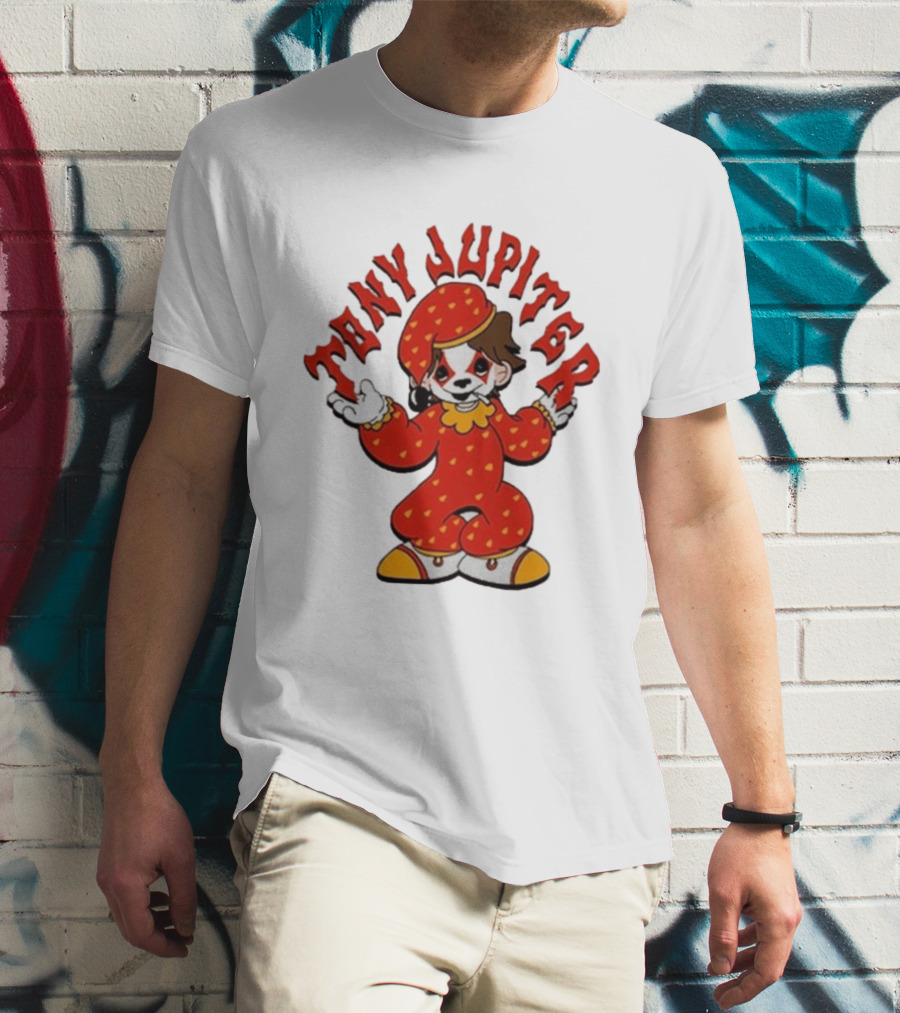 Tony Jupiter Clown Costume Red With White And Yellow T-Shirt