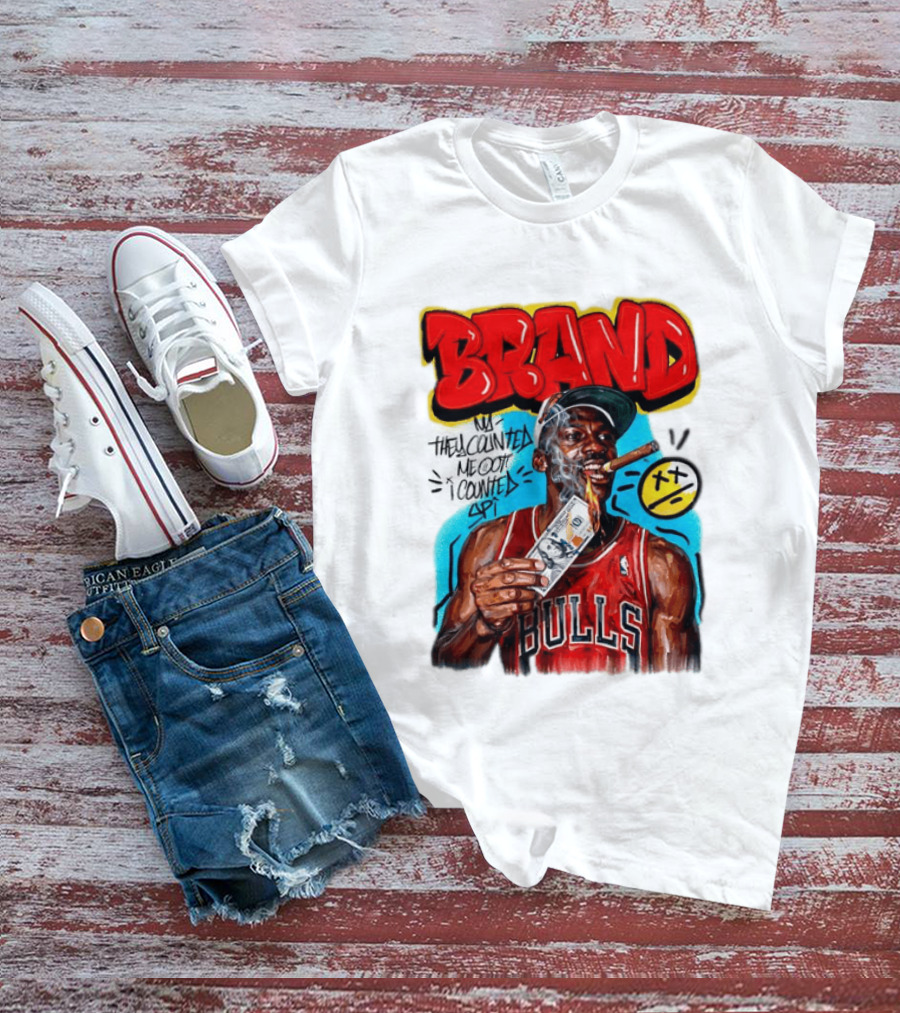 BRAND Michael Jordan Chicago Bulls NBA They Counted Me Out I Counted Spit T-Shirt