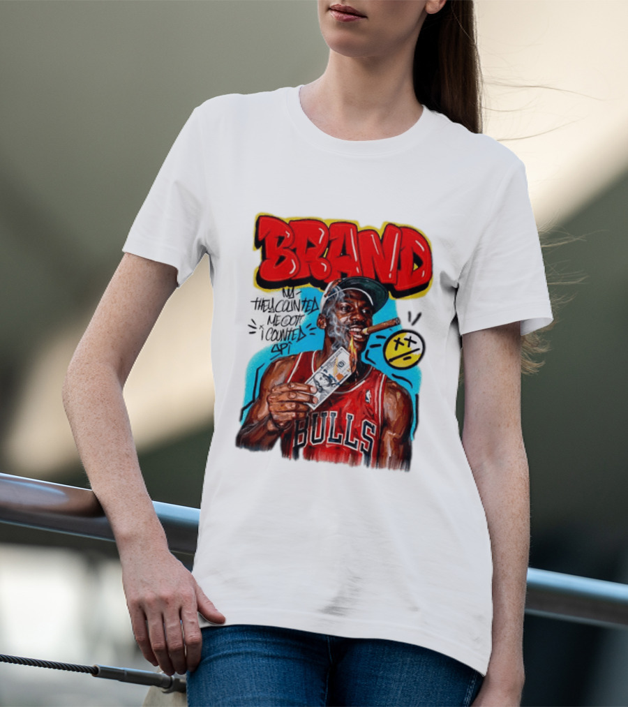 BRAND Michael Jordan Chicago Bulls NBA They Counted Me Out I Counted Spit T-Shirt