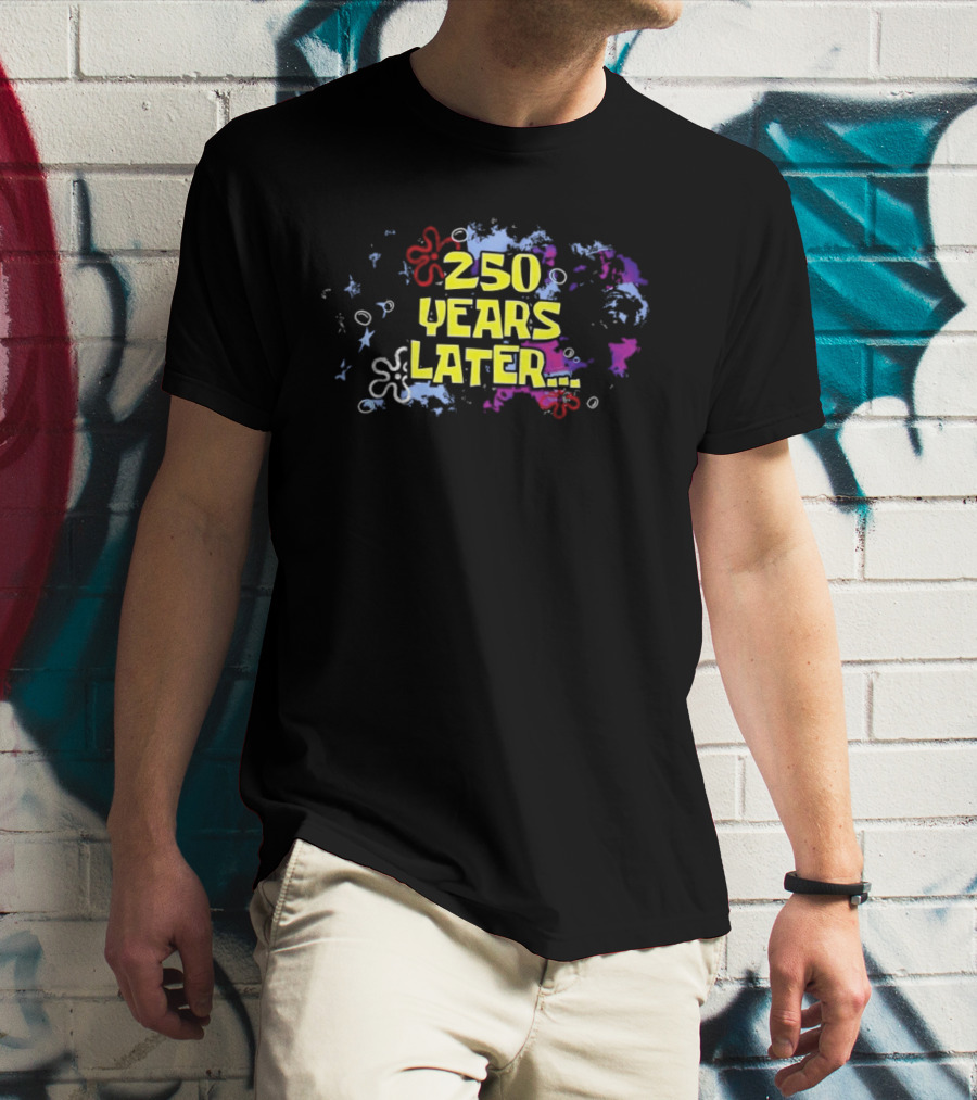 250 Years Later SpongeBob Time Card T-Shirt