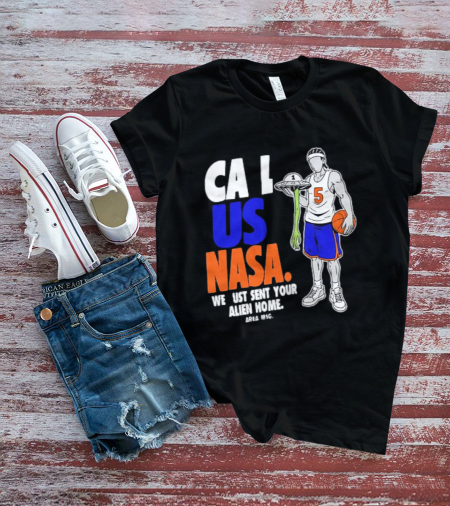 CA I US NASA We Just Sent Your Alien Home Basketball Player T-Shirt