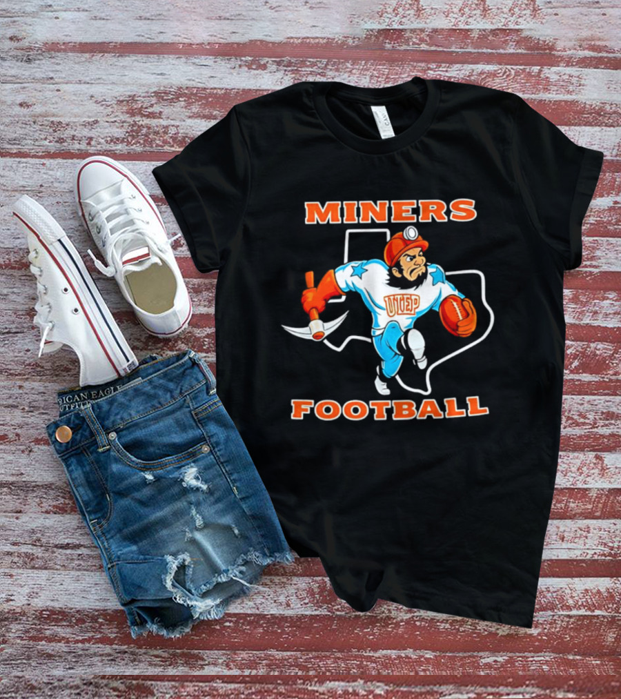 UTEP Miners Texas Football Mascot Cartoon T-Shirt