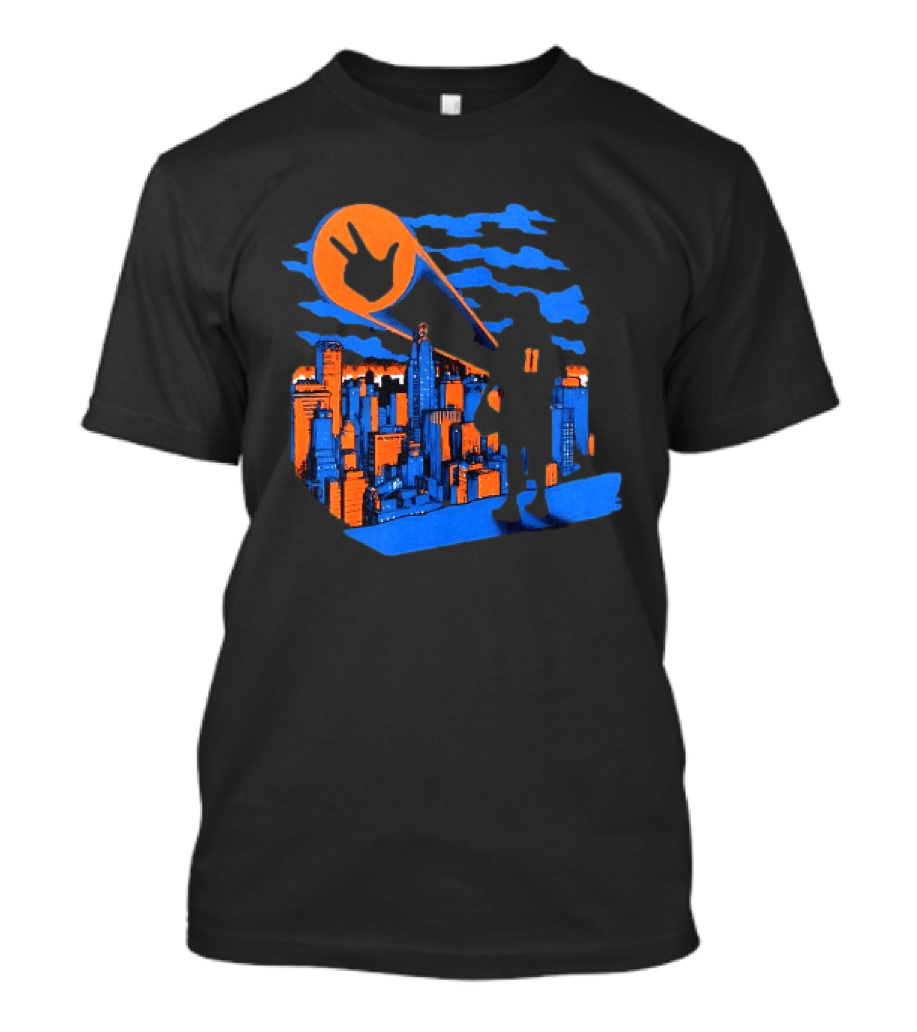 Jalen Brunson Three Points New York City Knicks NBA Basketball Player Skyline T-Shirt
