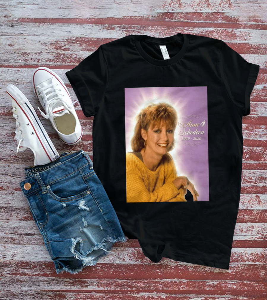 Anne Schedeen 1949 2026 Memorial Image With Angel Wings T-Shirt