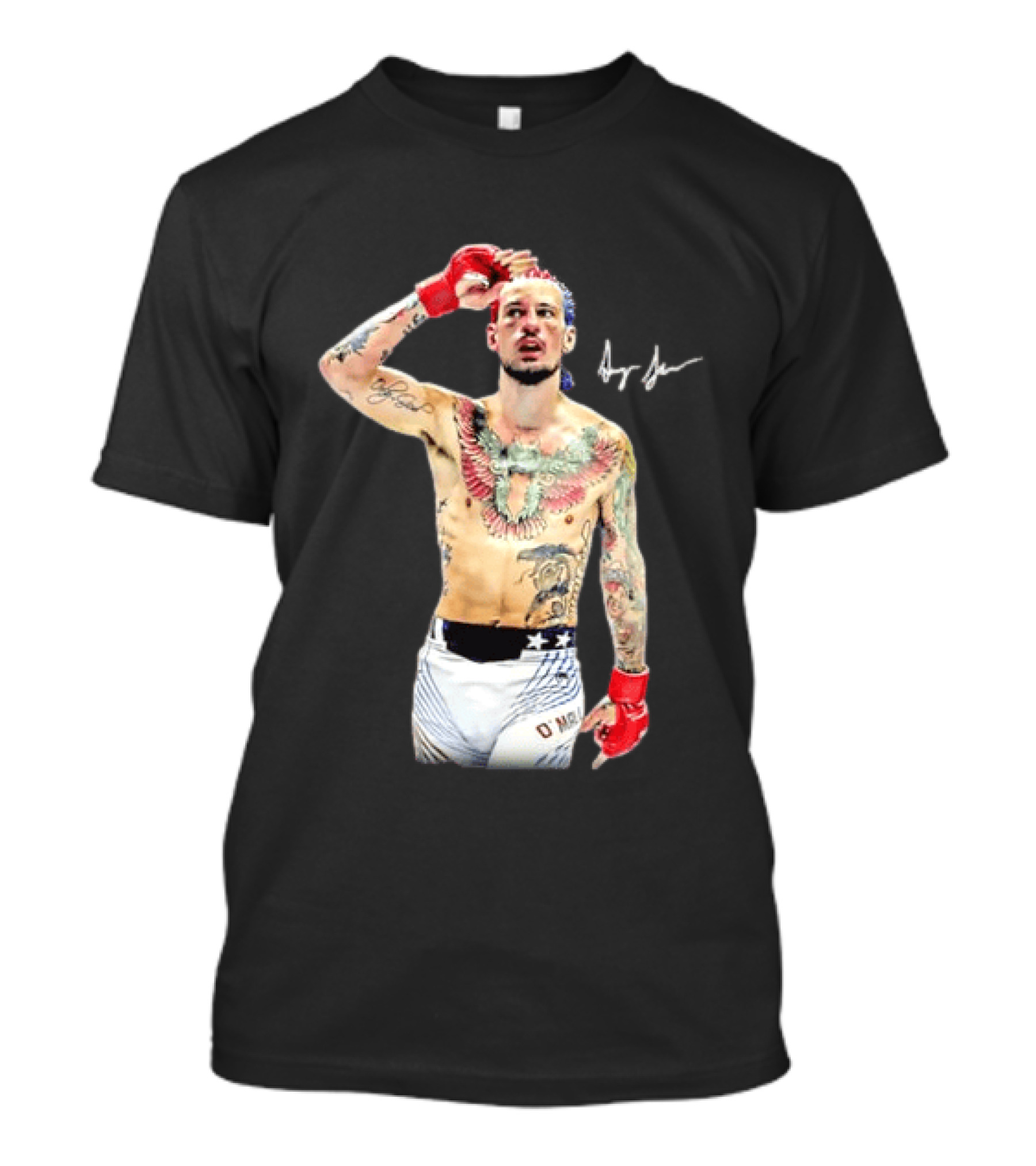 Sean O'Malley UFC MMA Fighter Autographed Pose T-Shirt